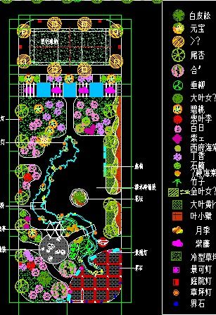 某公司庭院景觀綠化設計平面圖免費下載 園林綠化及施工
